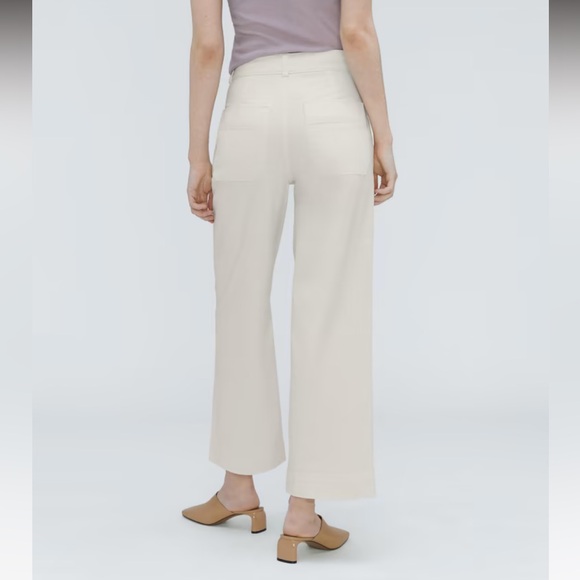 NWOT Everlane Organic Wide Leg Pant size 8. Bone color. - Picture 2 of 6